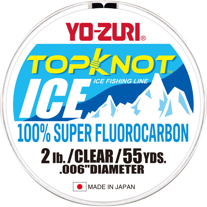 Леска YO-ZURI TOPKNOT ICE FLUORO100% 55YD 4Lbs (0,203mm) R1400-CL