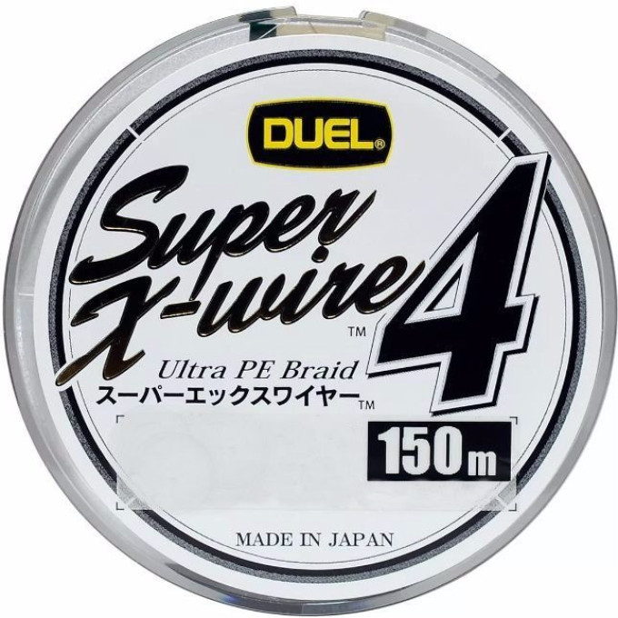 Шнур YO-ZURI PE SUPER X WIRE 4 SILVER 150м 0,8/0,153мм 6,4кг H3580-S